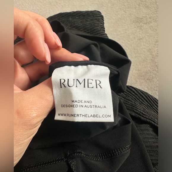 NWT RUMER the label Rosa Square Neck Dress In Black size Medium Cut out - Picture 8 of 8